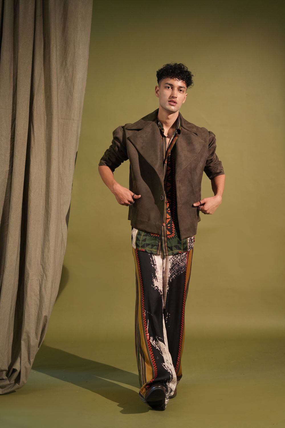 Jade Green Suede Jacket – Nikita Mhaisalkar