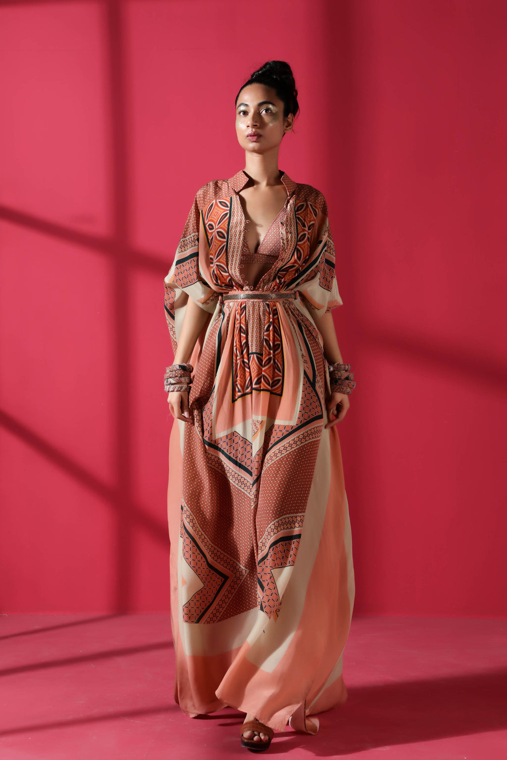 Terracota Plain Tapis Kebaya Kaftan main image 0