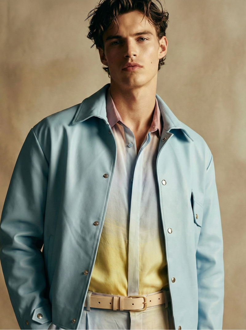 POWDER BLUE DIFFUSED PRINT PURE SILK CO-ORD SET – Nikita Mhaisalkar
