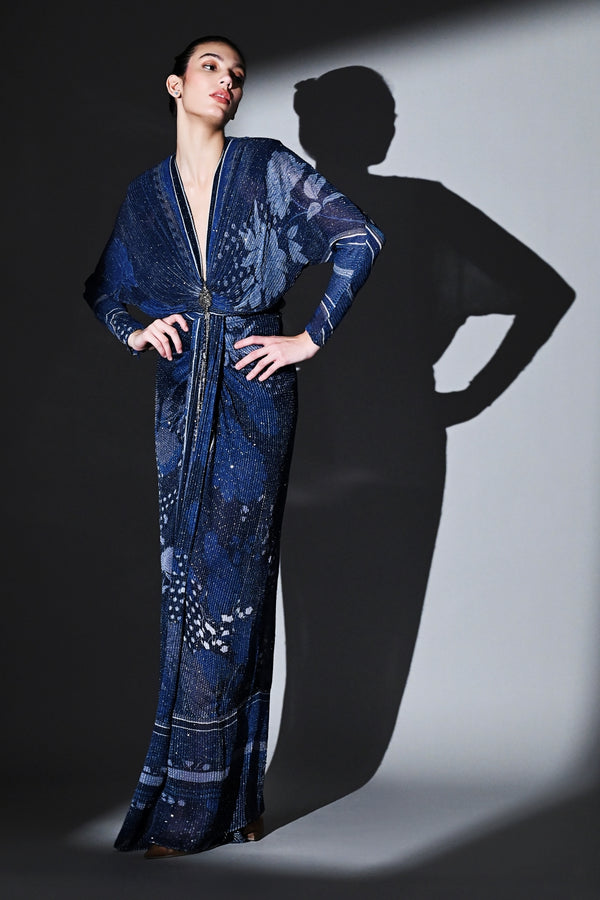 nikita mhaisalkar draped sequin mini dress Nikita Mhaisalkar