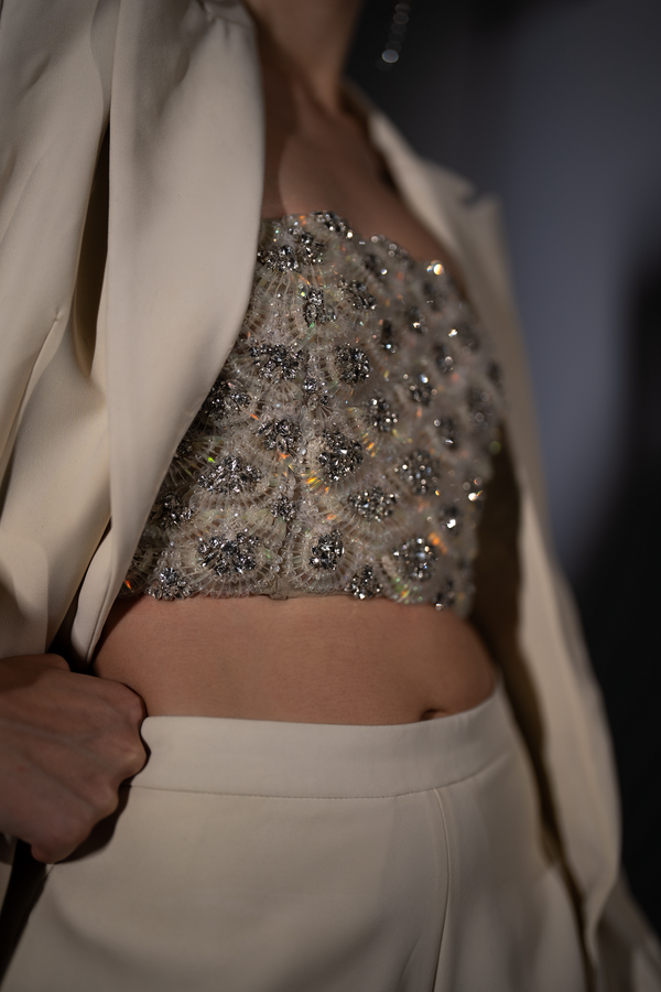 MILKY WAY EMBROIDERED CORSET