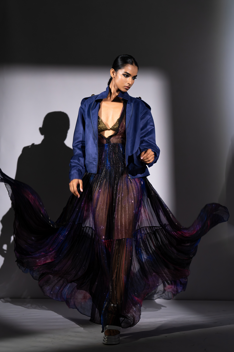 PURPLE FAUX SUEDE BOMBER