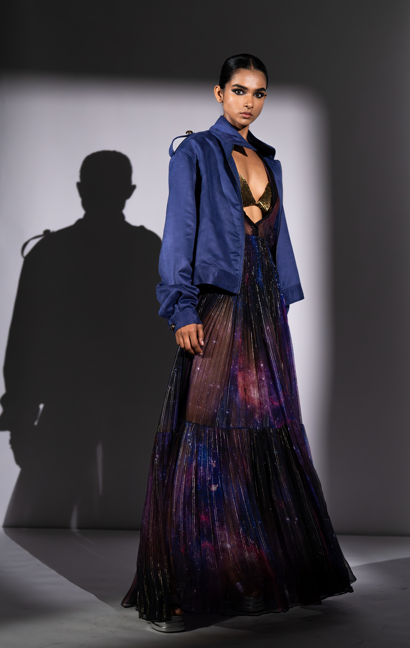 PURPLE FAUX SUEDE BOMBER