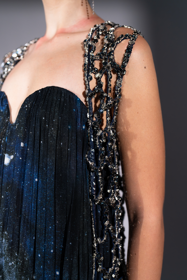 GILLET WITH ROCKSTAR EMBROIDERY