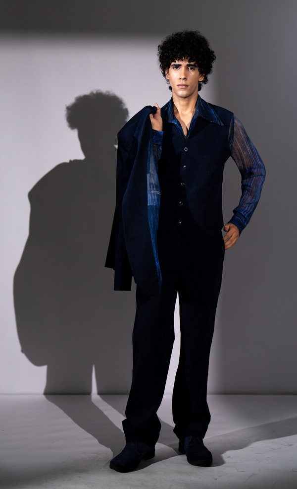 BLUE METEOR PRINT SHIRT