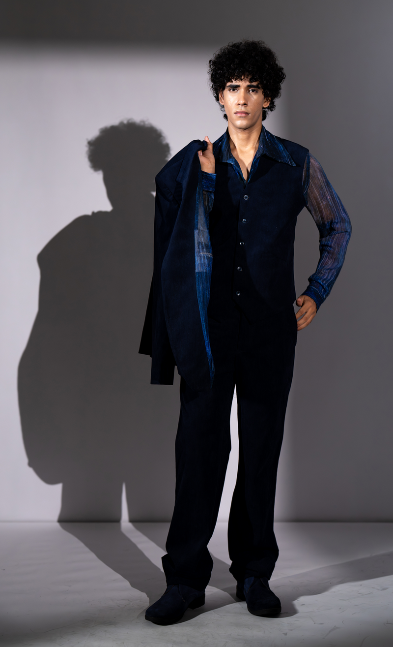 BLUE METEOR PRINT SHIRT