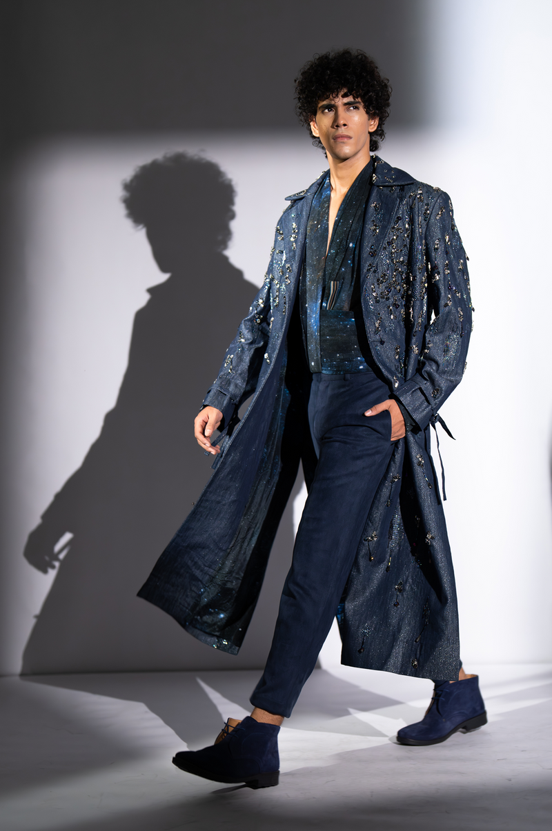 ASH BLUE SUEDE PANTS