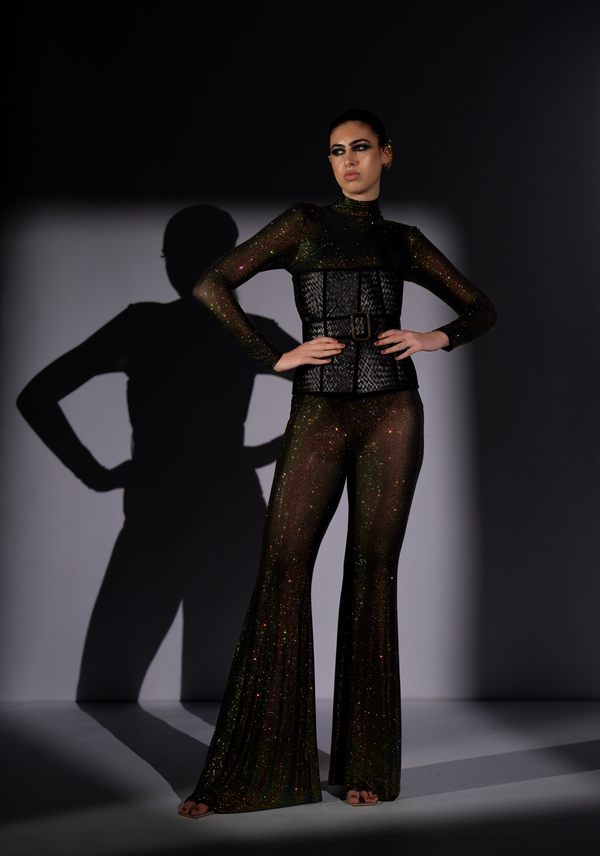 SHINING STAR SWAROSKI BODYSUIT & PANTS