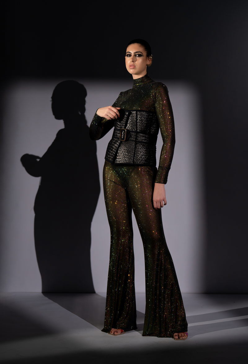 SHINING STAR SWAROSKI BODYSUIT & PANTS