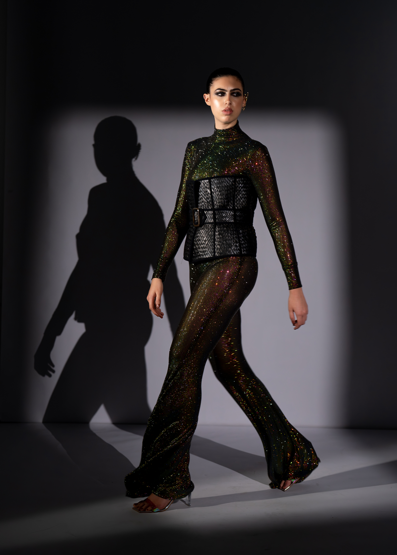 SHINING STAR SWAROSKI BODYSUIT & PANTS