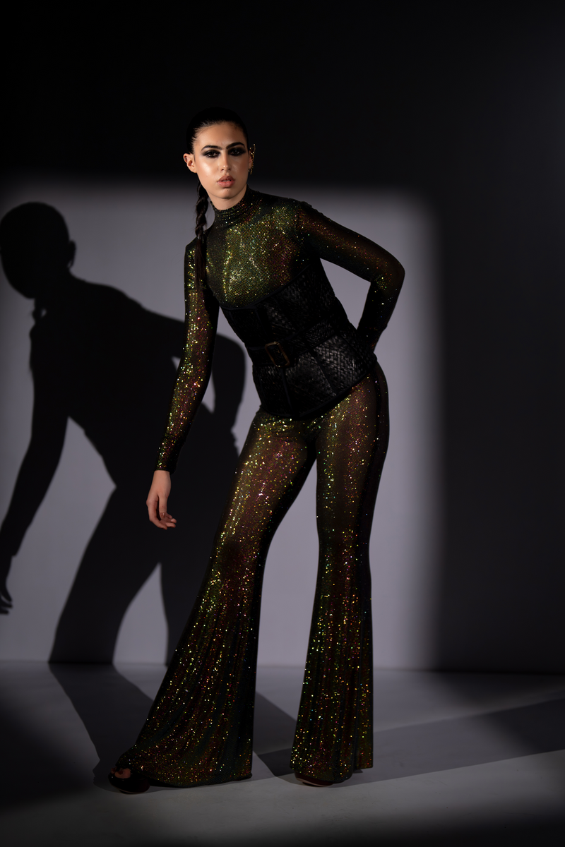 SHINING STAR SWAROSKI BODYSUIT & PANTS