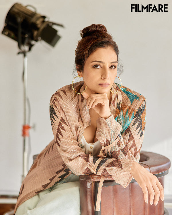 TABU IN TURQUOISE TAPIS PRINT SEQUINS TRENCH COAT
