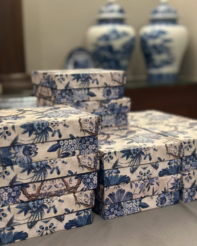 INDIGO & IVORY PERSIAN PRINT INSPIRED PACKAGING