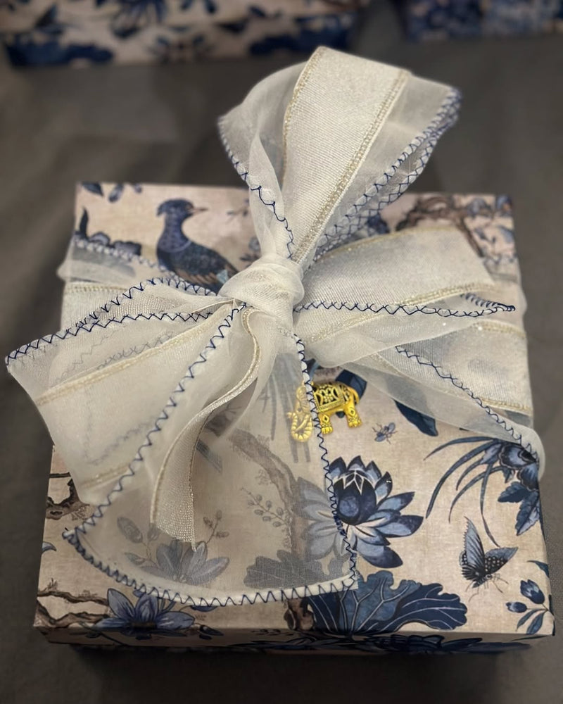 INDIGO & IVORY PERSIAN PRINT INSPIRED PACKAGING