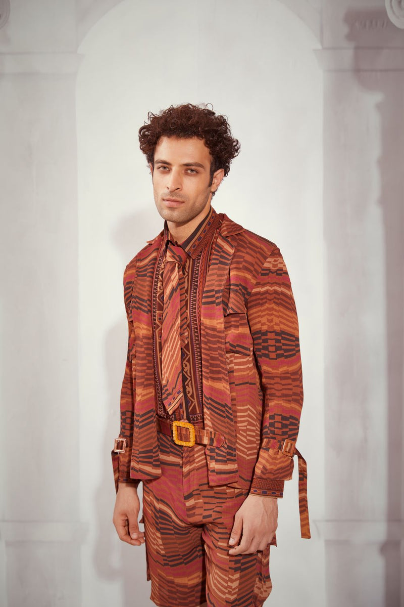 Tangerine Byzantine Print Summer Jacket – Nikita Mhaisalkar