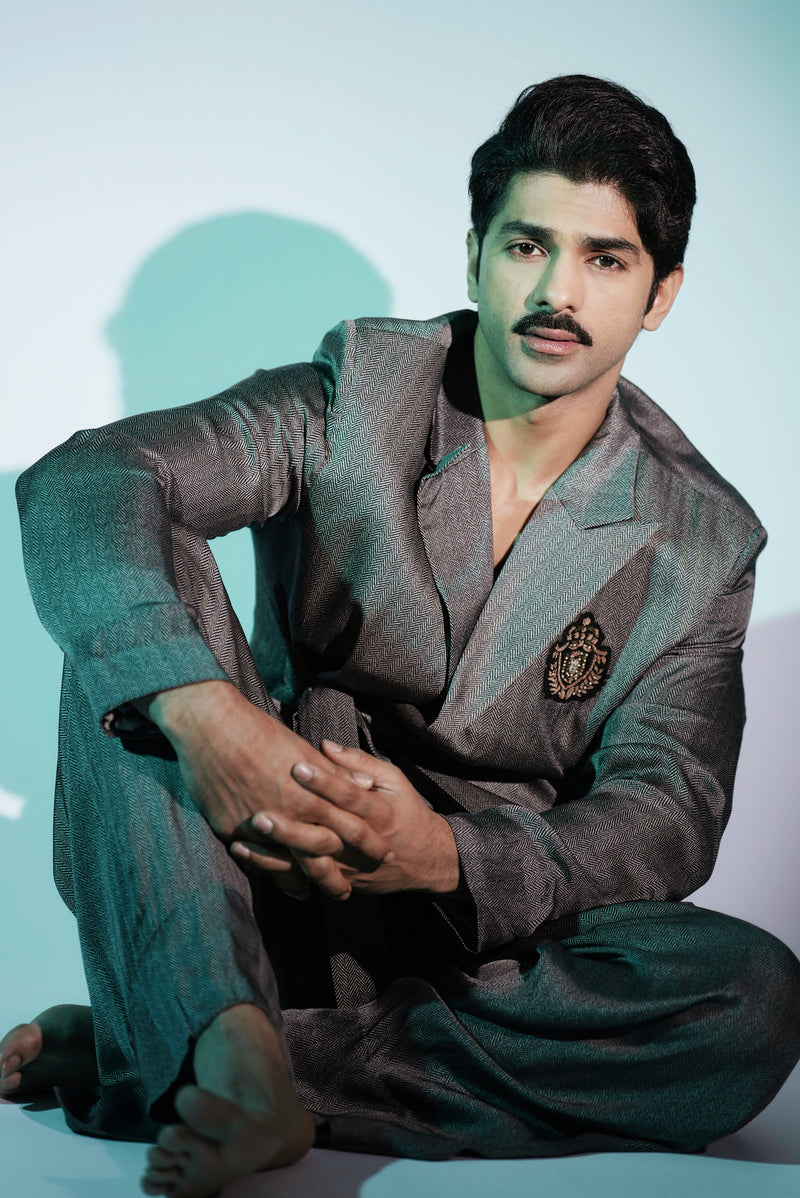 TAHA SHAH BADUSSHA IN TWEED SILK COORDSET