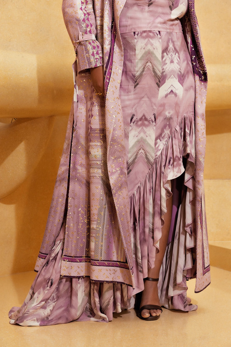 Lilac Floss Print Dress