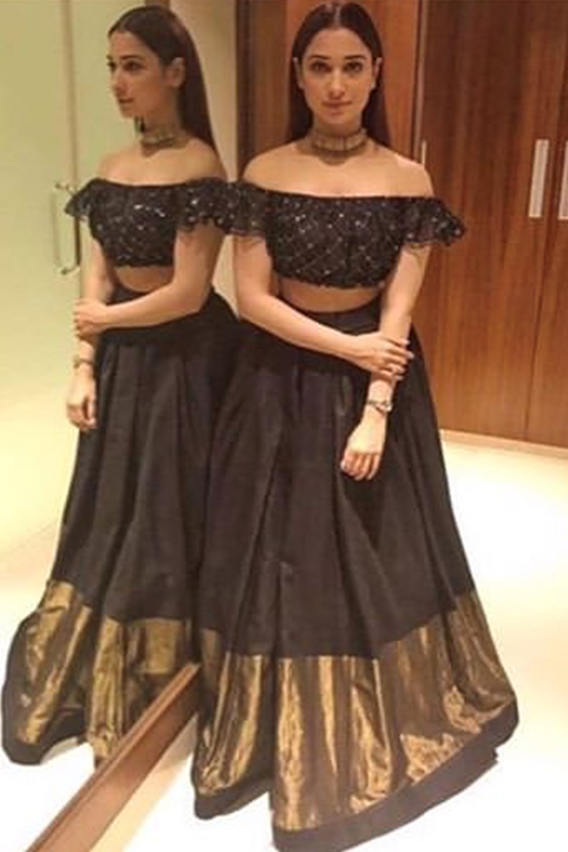 Tamannah Bhatia In Off-Shoulder Top & Skirt