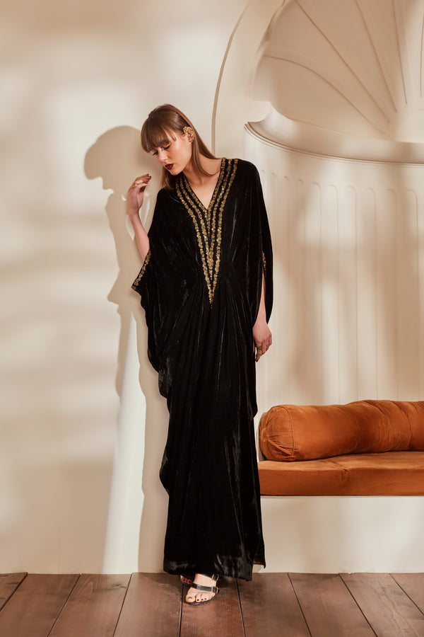 Latest Simple Velvet Gown Design For Girls | Winter Special