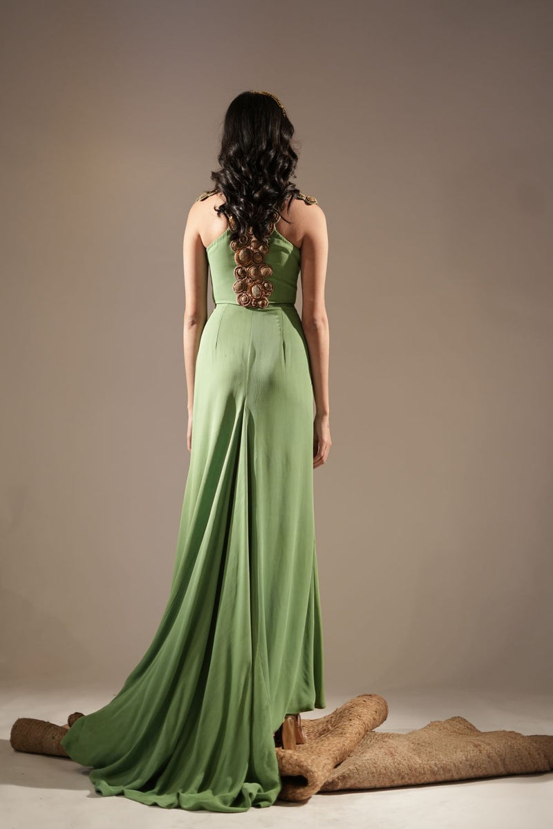 Jade Maxi With Aced Gold Embellishment