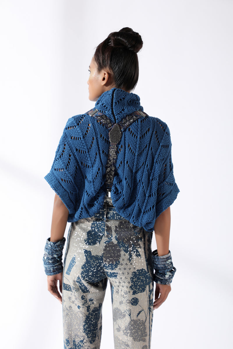 Indigo Blue Knit Sweater